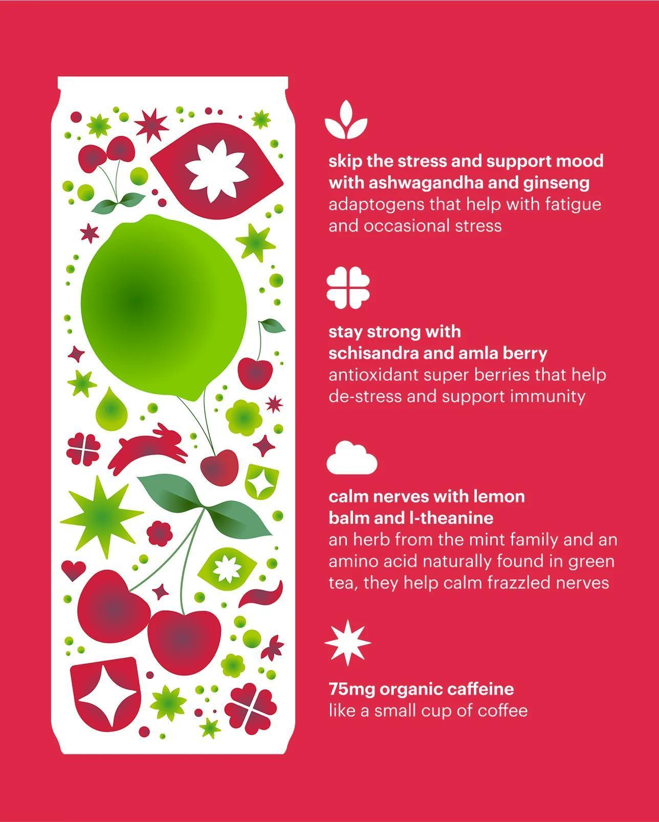 heywell - Energy + Lift Sparkling Cherry Limeade (12oz) - Image 2