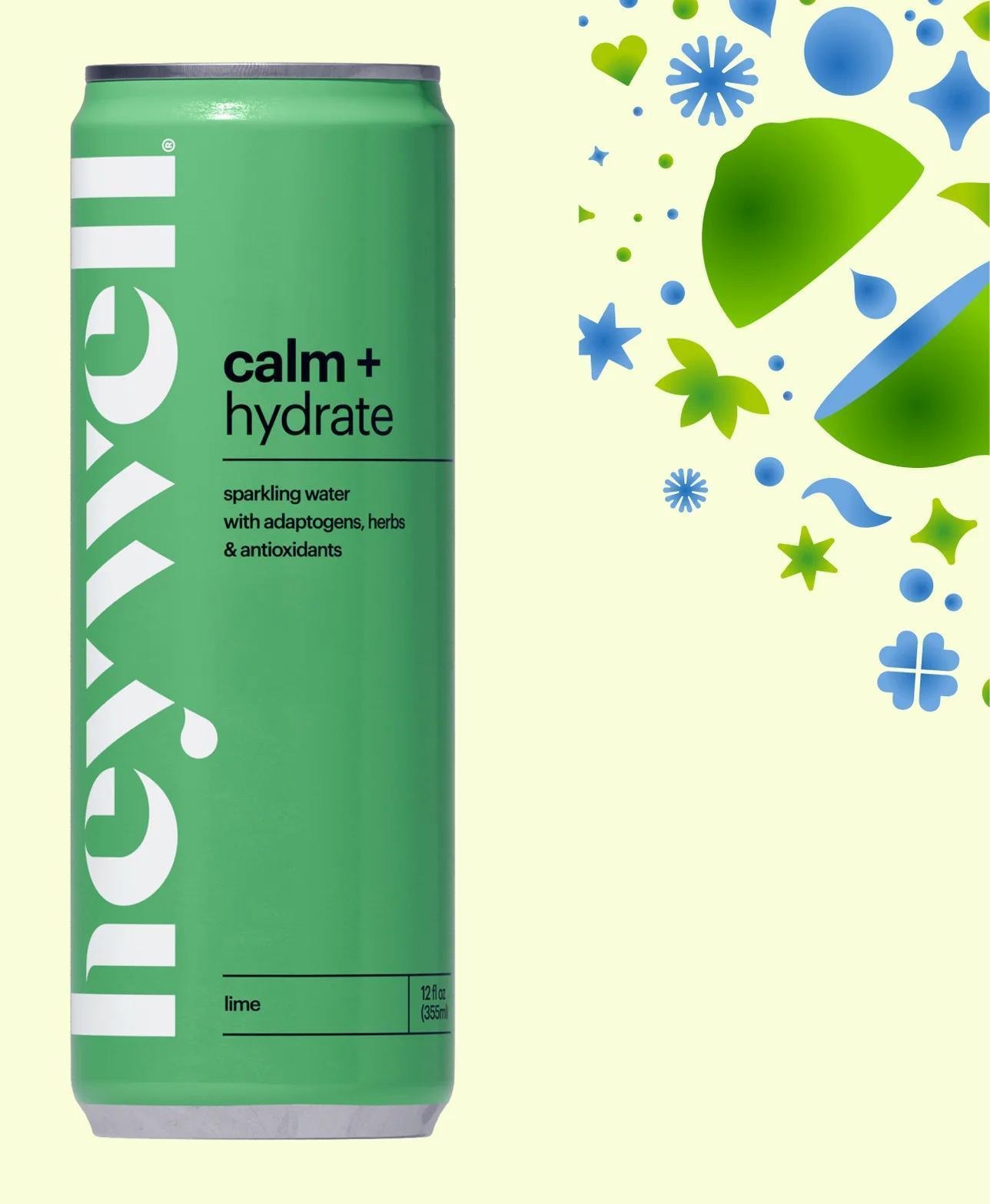 heywell - Calm + Hydrate Sparkling Lime (12oz)